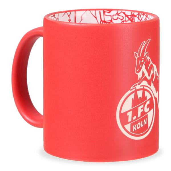 1. FC Köln Tasse "Prägung" rot 95 x 120 x 80 mm